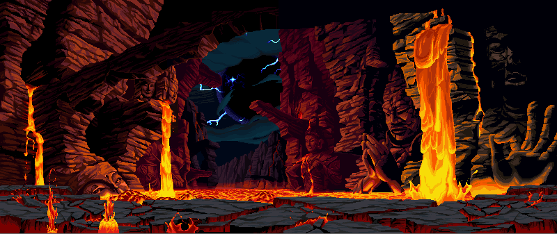 Volcano Cave Background
